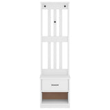 Hall Tree SANDNES White 45x40x159.5 cm Solid Wood Pine 4010483