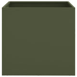 Planter Olive Green 49x47x46 cm Steel 841565