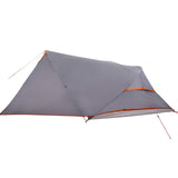 Camping Tent Dome 4-Person Grey and Orange Waterproof 94729