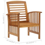 ZNTS 5 Piece Garden Lounge Set Solid Acacia Wood 3057974