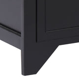 Tv Cabinet Black Solid Paulownia Wood, MDF 108 x 30 x 40 cm 338518