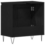 Bathroom Sink Cabinet Black Oak 58 x 33 x 60 cm Engineered Wood 862888