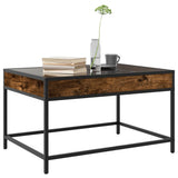 Coffee Table with Infinity LED Smoked Oak 70x50x41 cm 847684
