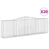 Arched Gabion Baskets 20 pcs 400x50x120/140 cm Galvanised Iron 3147019