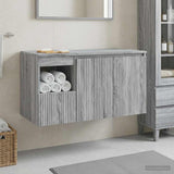 Bathroom Furniture Set 2 pcs Grey Sonoma Engineered Wood 3404120