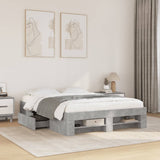 Bed Frame without Mattress Concrete Grey 140x200cm Engineered Wood 3295474