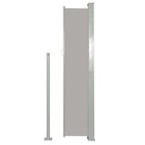 Patio Retractable Side Awning 120x500 cm Grey 48392