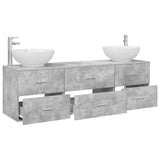 Bathroom Furniture Set 3 pcs Concrete Grey 49.5 x 44.5 x 65 cm 3405894