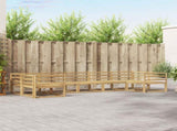 Outdoor Sofa Set 7 pcs White Solid Acacia Wood 3386953