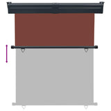 Balcony Side Awning 145x250 cm Brown 48429