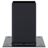 Post Bases Square 12 pcs Anthracite 91x91 mm Powder-coated Steel 42000029