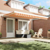 Retractable Awning Yellow and Red 400 x 300 cm Fabric and Metal 3330539