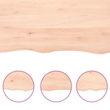 ZNTS Wall Shelf 100x40x2 cm Untreated Solid Wood Oak 363563