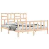 Bed Frame without Mattress King Size Solid Wood Pine 3193081