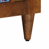 TV Cabinet with Shelf Walnut 105 x 33 x 46 cm Solid Mango Wood 4018224