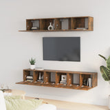 5 Piece TV Cabinet Set Smoked Oak Engineered Wood 3114427