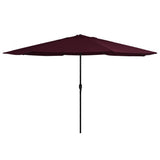 Garden Parasol with Metal Pole 390 cm Bordeaux Red 47382