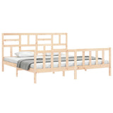 Bed Frame without Mattress 200x200 cm Solid Wood Pine 3193096