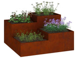 Garden Planter Rusty 100 x 100 x 60 cm Weathering Steel 865868