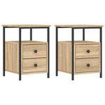 ZNTS Bedside Cabinets 2 pcs Sonoma Oak 34x35.5x50 cm Engineered Wood 826016