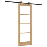 Sliding Door ORKDAL Natural and Black 73.5 x 198.5 cm 3332183