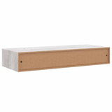 330265 Wall-mounted Drawer Shelf Concrete Grey 60x23,5x10cm MDF