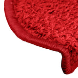 Stair Mats 15 pcs 65x21x4 cm Red Half Round Large 133907
