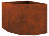 Corner Planter Rusty 45 x 45 x 50 cm Weathering steel 883674