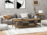 Coffee Table Smoked Oak 100x50x40 cm Engineered Wood 819364