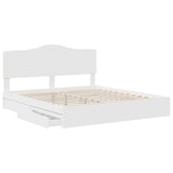 Storage Bed with Headboard White 180 x 200 cm Engineered Wood 3413478