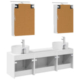 Bathroom Cabinet Set 5 pcs White Engineered Wood 3406439