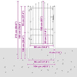 Fence Gate HORST 100 x 150 cm Metal Black Lockable 42034051