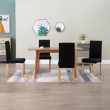 Dining Chairs 4 pcs Black Fabric 249227
