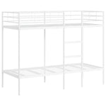 Bunk Bed without Mattress White 80x200 cm Steel 42000327