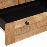 Sideboard with Shelf Brown 60 x 33 x 100 cm Solid Mango Wood 4018072