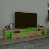 TV Cabinet with LED Lights Sonoma Oak 230x36.5x40 cm 3152788