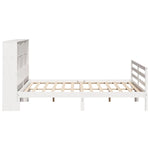 ZNTS Bookcase Bed without Mattress White 180x200 cm Super King Solid Wood Pine 3321906