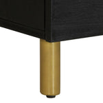 ZNTS Bedside Cabinet Black 40x33x46 cm Solid Wood Mango 4017644