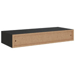 ZNTS Wall-mounted Drawer Shelf Black 60x23.5x10cm MDF 330257