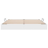 Storage Bed with Mattress Pure White 200 x 200 cm Faux leather 3369962