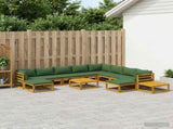 Sofa Set 12 pcs Natural Solid Acacia Wood 3417264