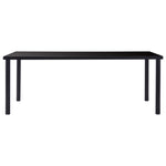 ZNTS Dining Table Black 200x100x75 cm Tempered Glass 281856