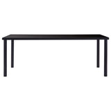 ZNTS Dining Table Black 200x100x75 cm Tempered Glass 281856