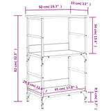 Bookshelf Sonoma Oak 50x33x82 cm Engineered Wood 835265