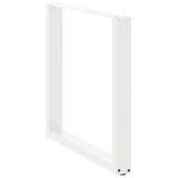Dining Table Legs U-Shaped 2 pcs White 90x cm Steel 4013193