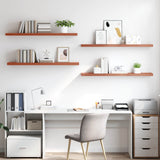Wall Shelf 4 pcs Red 120 x 23.5 x 4 cm Engineered Wood 42019937