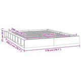 Bed Frame without Mattress White 160x200 cm Solid Wood 820667