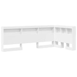 Storage Headboard with Shelf White 100 cm Engineered Wood 3335461