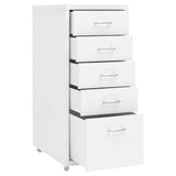 Mobile File Cabinet White 28x41x69 cm Metal 335913