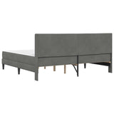 Bed Frame with Mattress Dark Grey 180 x 200 cm Velvet 3415248